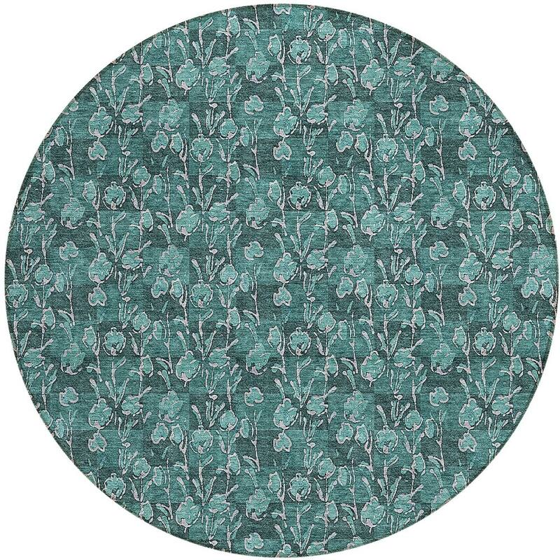 HomeRoots Floral Transitional Rectangle Outdoor Rug