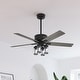 preview thumbnail 1 of 18, Hunter 52" Astwood II Ceiling Fan with LED Light and Handheld Remote - Transitional - Exclusive SureSpeed! Matte Black