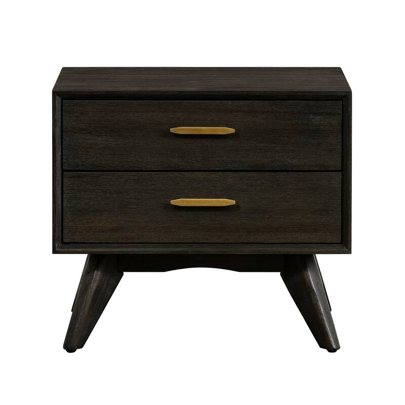 Carson Carrington Junsternas Acacia Mid-century 2-drawer Night Stand