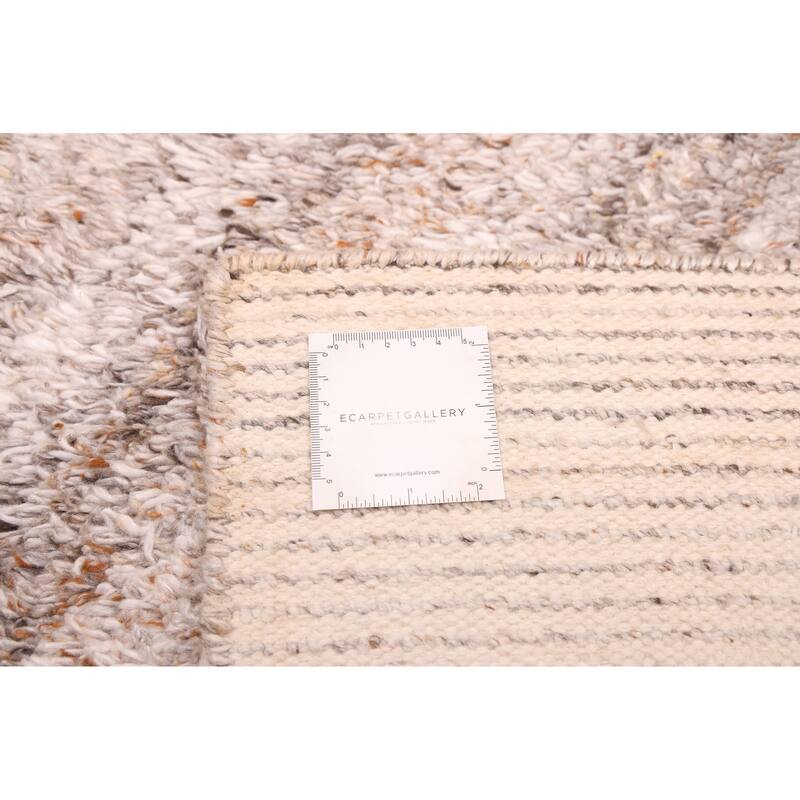 ECARPETGALLERY Hand-knotted Tangier Grey Wool Rug - 5'0 x 8'3