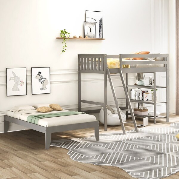 loft bed frame twin