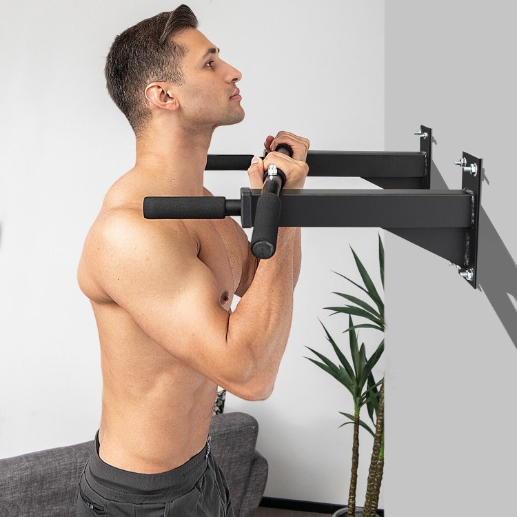Wall Mounted Multi-Grip Pull Up Bar with Foam Handgrips x