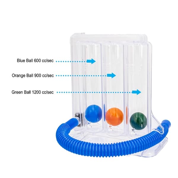 Exerciceur Respiratoire Poumon Avec 3 Balles - Entraîneur Spirométrie, Neuf, Santé