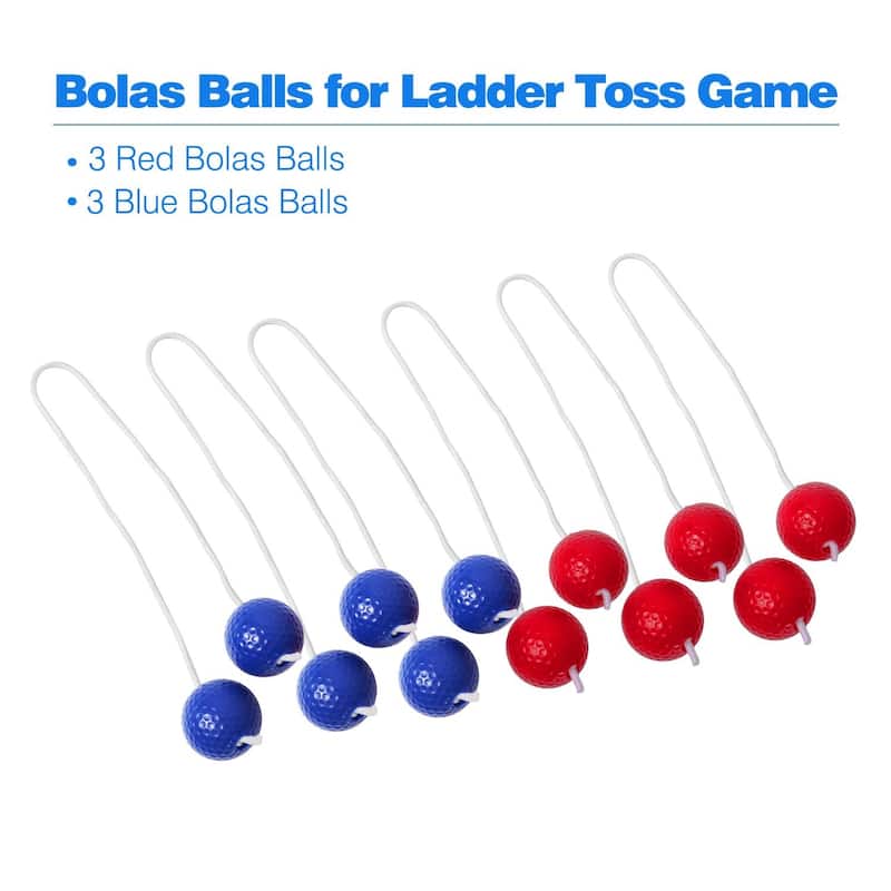 GSE™ Set of 6 Ladder Ball Toss Game Ladder Balls Bolas Set, Replacement Golf Balls Bolos - Ladder Balls