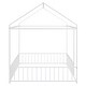 preview thumbnail 4 of 22, Metal Full Size Floor Bed with Fence and Semi-enclosed House Roof