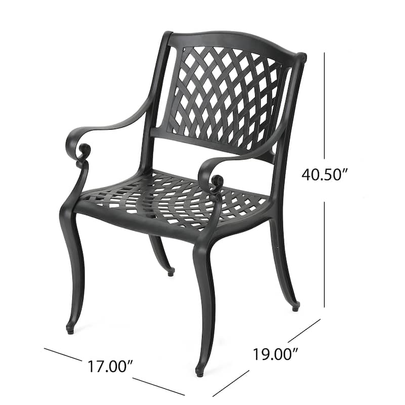 Cayman 7-piece Aluminum Outdoor Dining Set by Christopher Knight Home