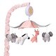 preview thumbnail 1 of 5, Lambs & Ivy Jazzy Jungle Peach/Gray Safari Animals Musical Baby Crib Mobile