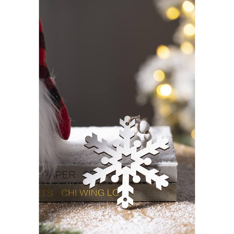 9.8x4.7" Snowflake Ornament, Hanging Home Decor Accents for Christmas Tree, Holiday Display, Set of 12