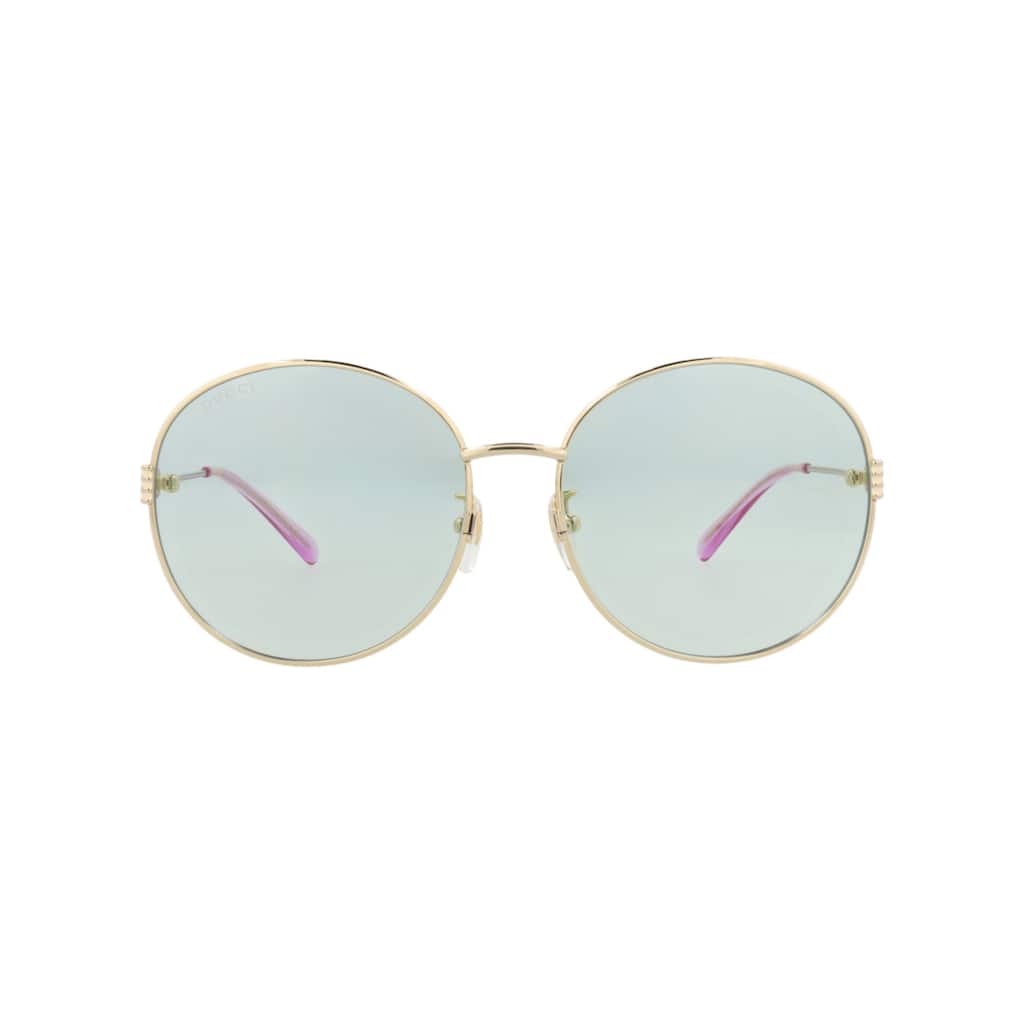 Gucci Round-Frame Metal Sunglasses