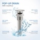 preview thumbnail 50 of 55, Pop Up Drain Stopper for Bathroom with Overflow