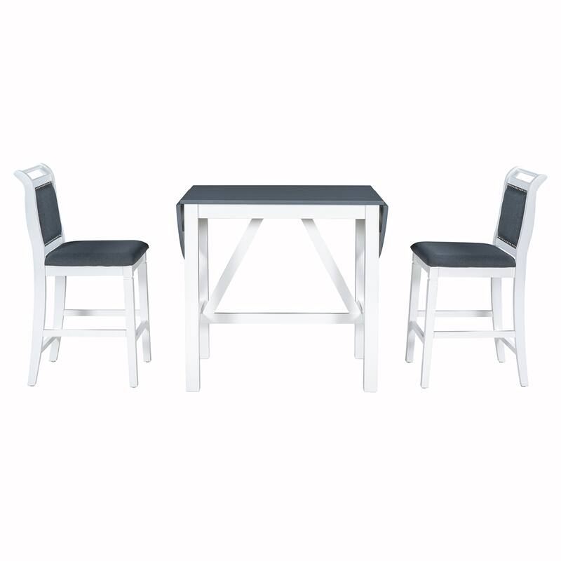 3PCS Drop Leaf Dining Table Set