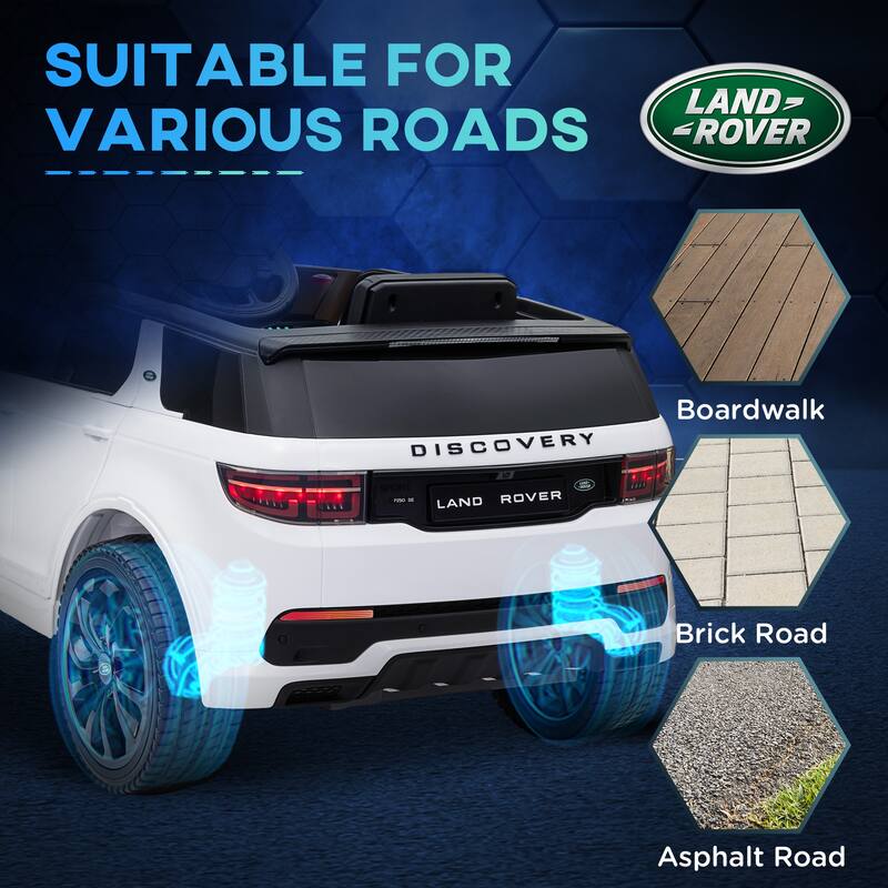 Licensed Land Rover Discovery Sport Electric Ride-On Car for Kids with Parental Remote Control, Soft Start, and Music Features