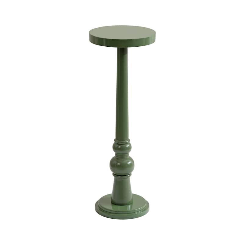 Kate and Laurel Wegner Wooden Drink Table - 8x8x23 - Green