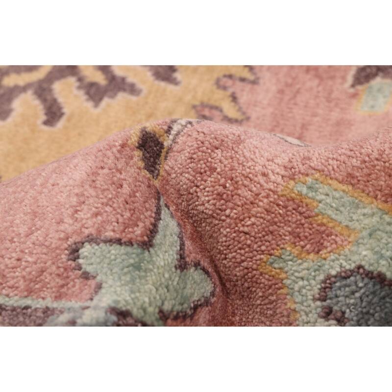 ECARPETGALLERY Hand-knotted Modern Oushak Dark Violet Wool Rug - 7'9 x 9'11