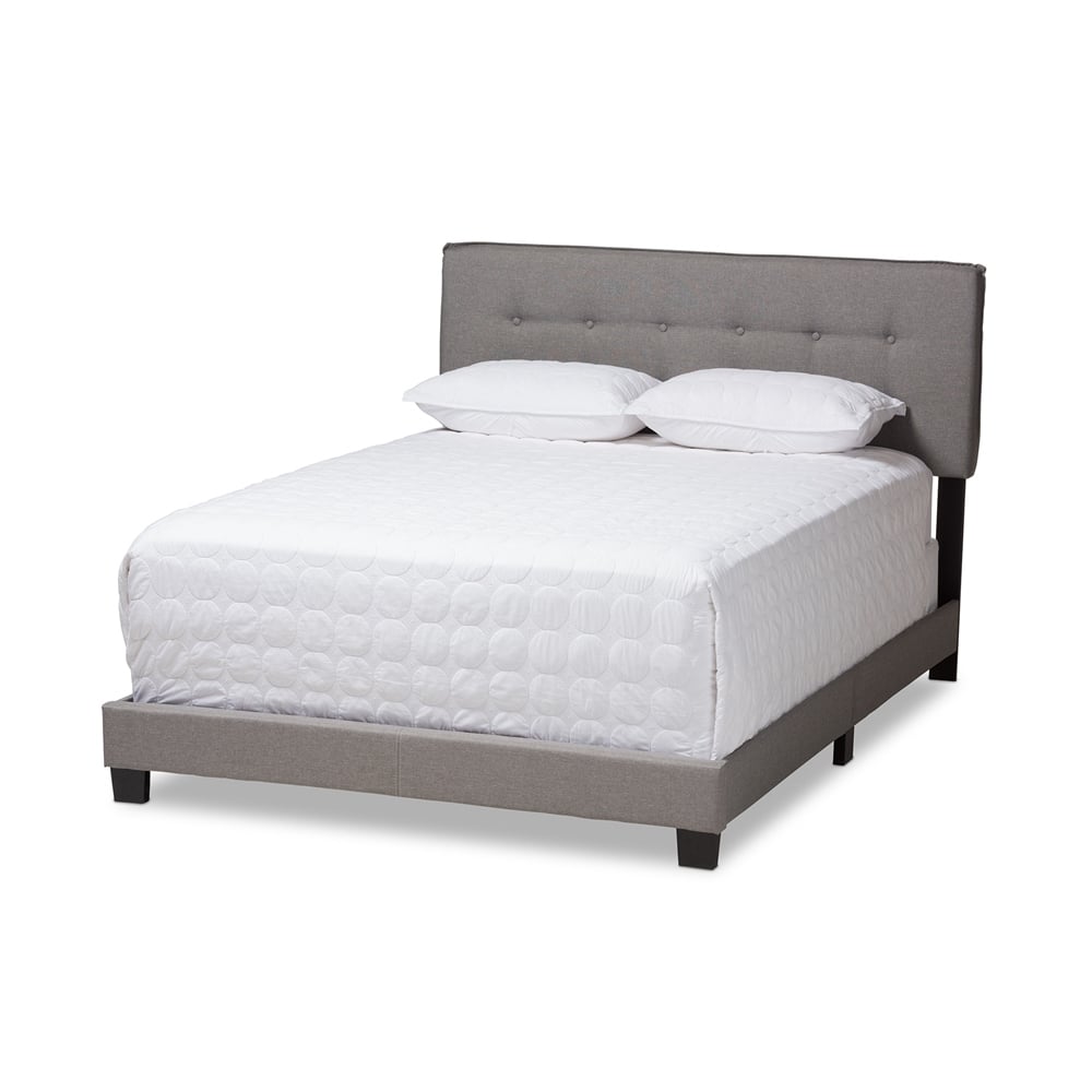 Audrey Modern and Contemporary Fabric Upholstered Size Bed