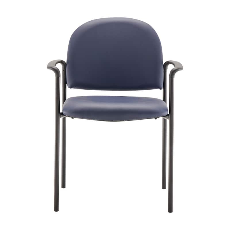 Comfort Stackable Steel Side Reception Chair with Arms - 23.5"D x 23.75"W x 33.25"H