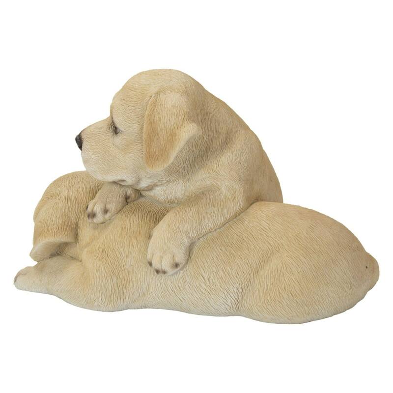 8.25" Labrador Retriever Puppies Outdoor Garden Statue