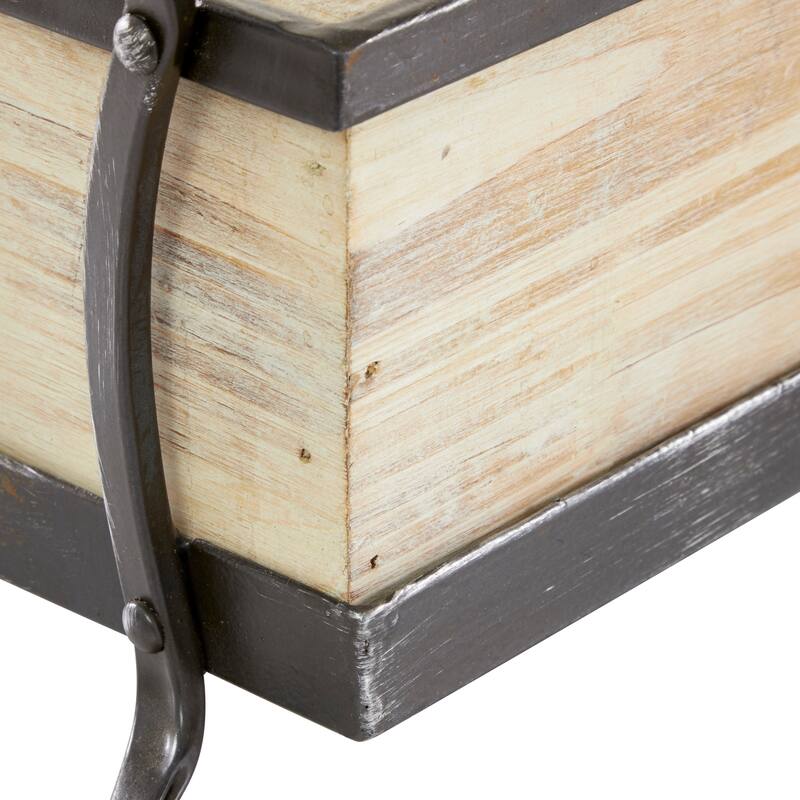 Wood Tray with Dividers - Brown - Roche River Decor - 7"W x 22"L x 8"H