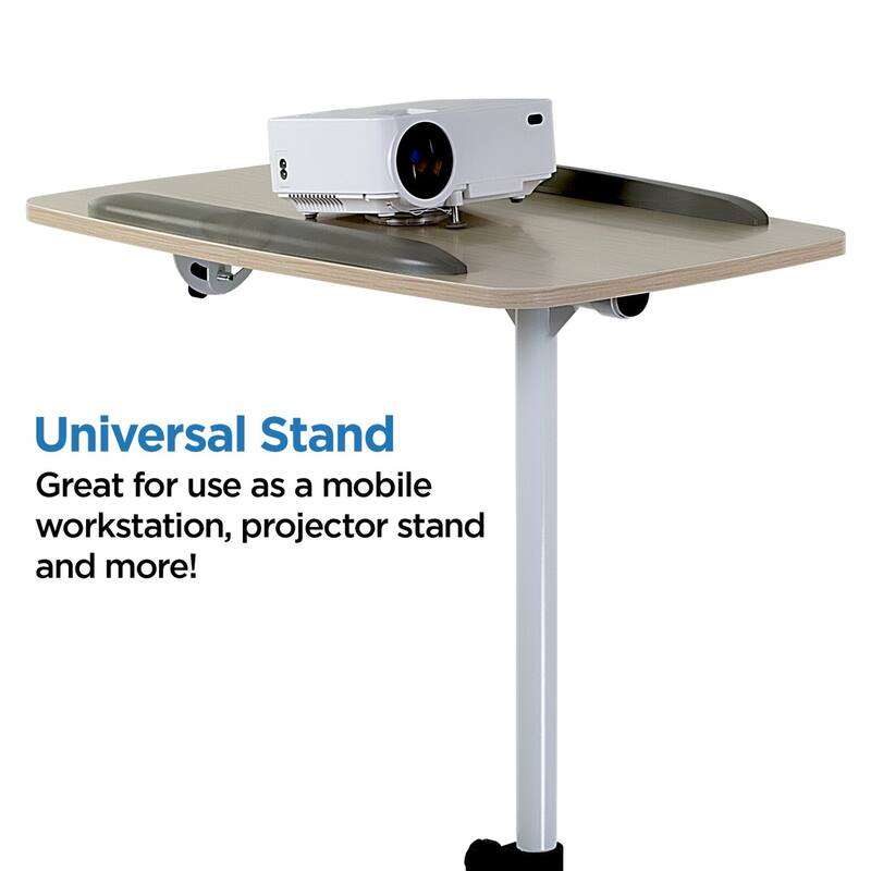 Mount-It! Rolling Laptop Cart, Height Adjustable Bedside Tray With Wheels (MI-7946)