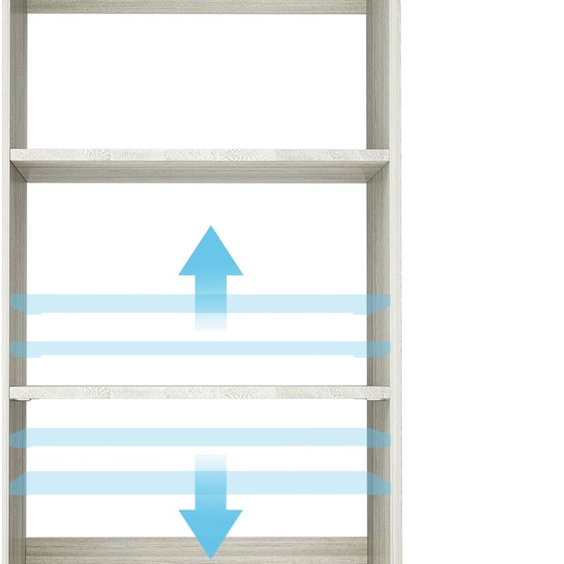 79''W Set of 2 Freestanding Closet System with Drawers, Reversible Wardrobe for Walk-in/ Reach-in Closet