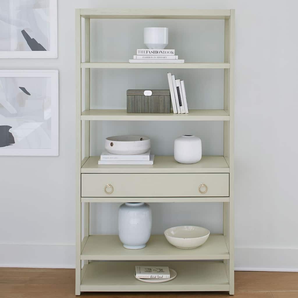 Liberty Furniture East End Accent Display Bookcase Green Mist - Width 39" x Depth 18" x Height 70"