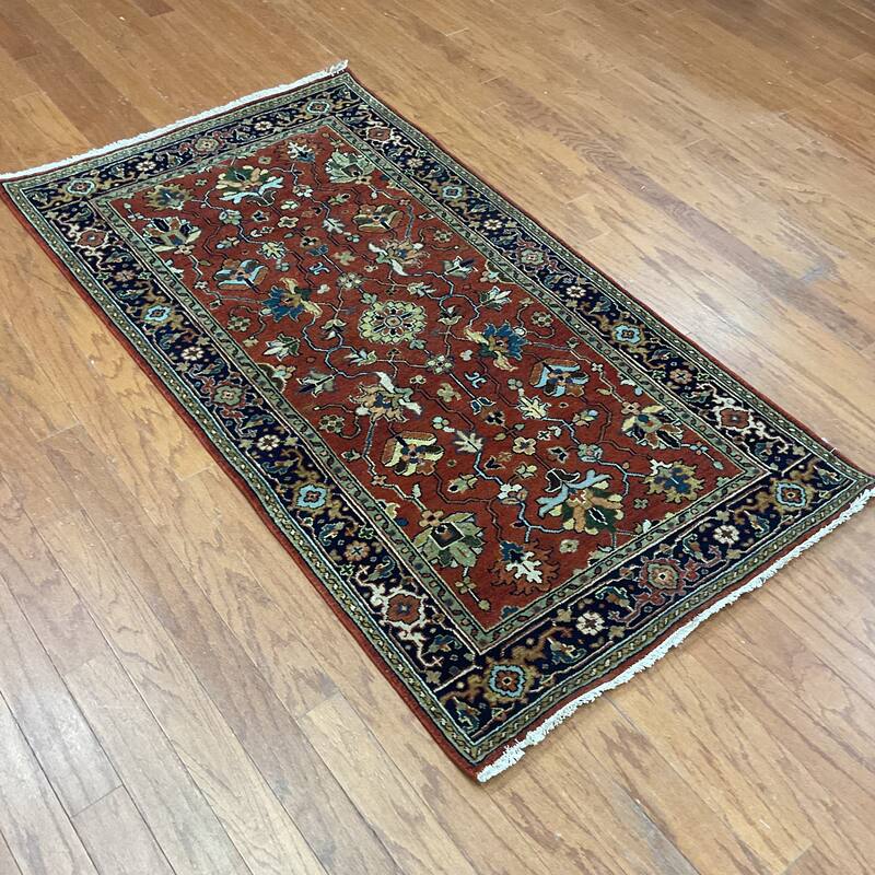 HERAT ORIENTAL Hand-knotted 3' x 5'1 Indo Serapi Wool Rug - 3' x 5'1"
