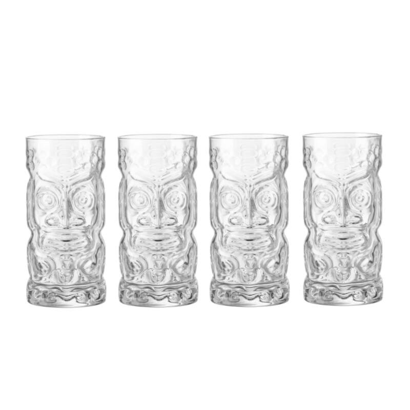 Bormioli Rocco Bartender TIKI Glass- Set of 4 - 19.5 oz - Clear - Set of 4 - 19.5 oz