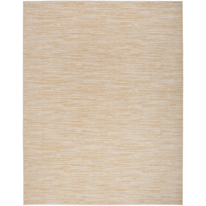 Nourison Essentials Solid Contemporary Indoor/Outdoor Area Rug - 8' x 10' - Ivory/Gold