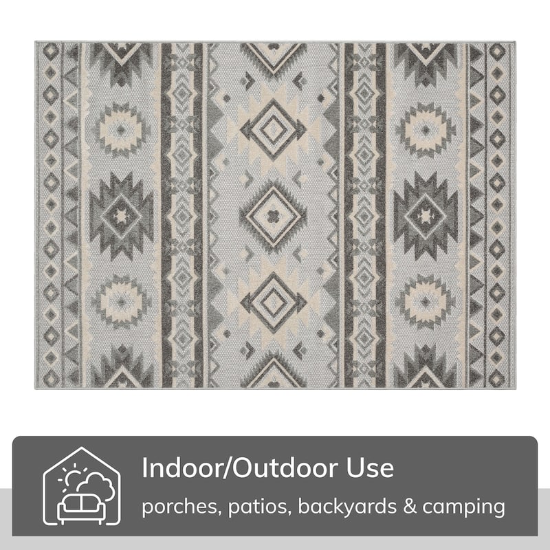 Well Woven Dorado Mamba Indoor Outdoor Southwestern Area Rug