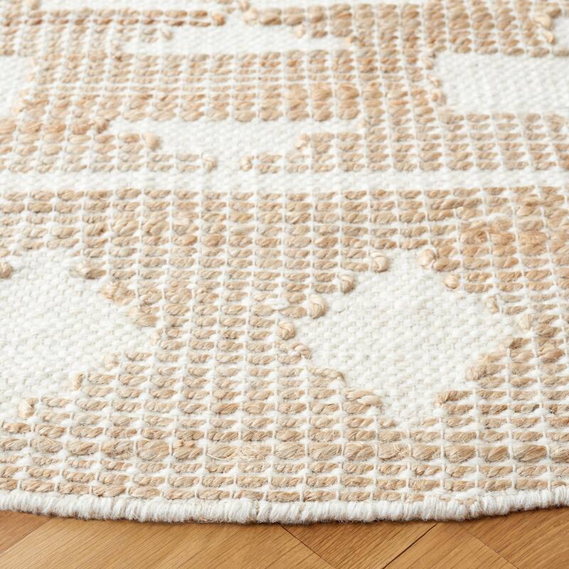 SAFAVIEH Handmade Natural Fiber Shpresa Jute & Wool Rug