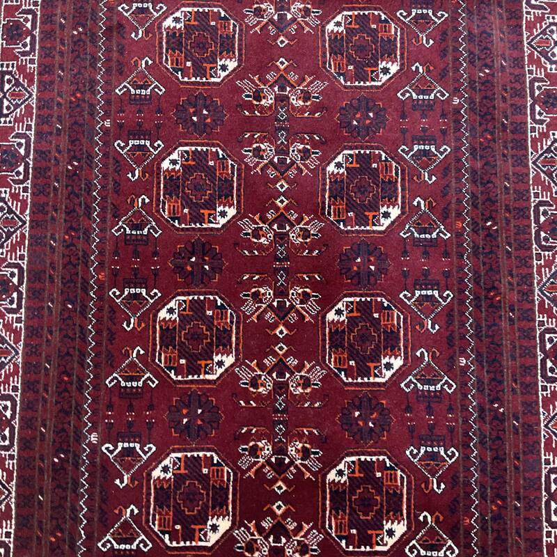 HERAT ORIENTAL Handmade Turkoman Wool Rug - 3'6" x 6'2"