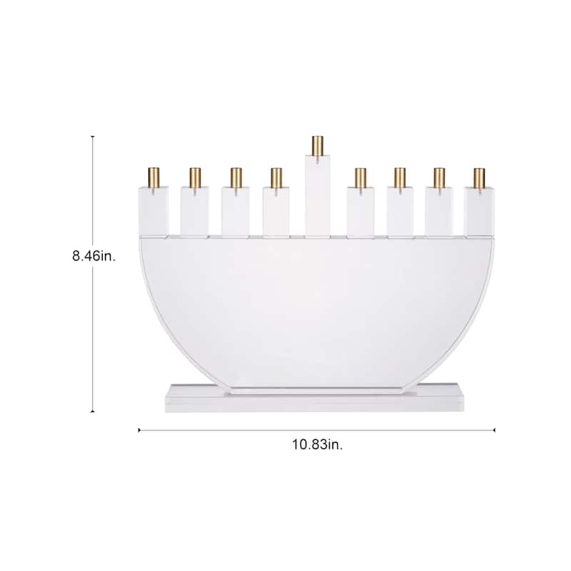 DesignStyles Acrylic Menorah w/ 30mm Candle Holders