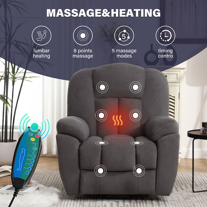 Power Lift Recliner Chair with Heat and Massage