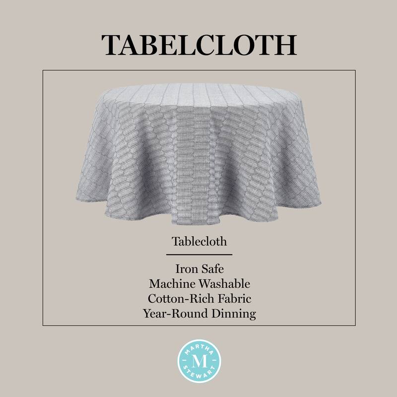 Martha Stewart Honeycomb Modern Farmhouse Tablecloth