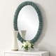 preview thumbnail 4 of 3, Uttermost 08183 Bonaire 26-1/2"W x 34-1/2"H Oval Flat Accent Mirror - Blue