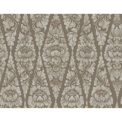 Seabrook Designs Melva Diamond Floral Wallpaper
