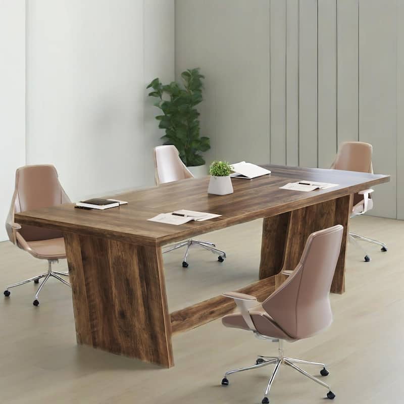 Executive Desk with MDF Construction Spacious Workstation for Home Office and Study