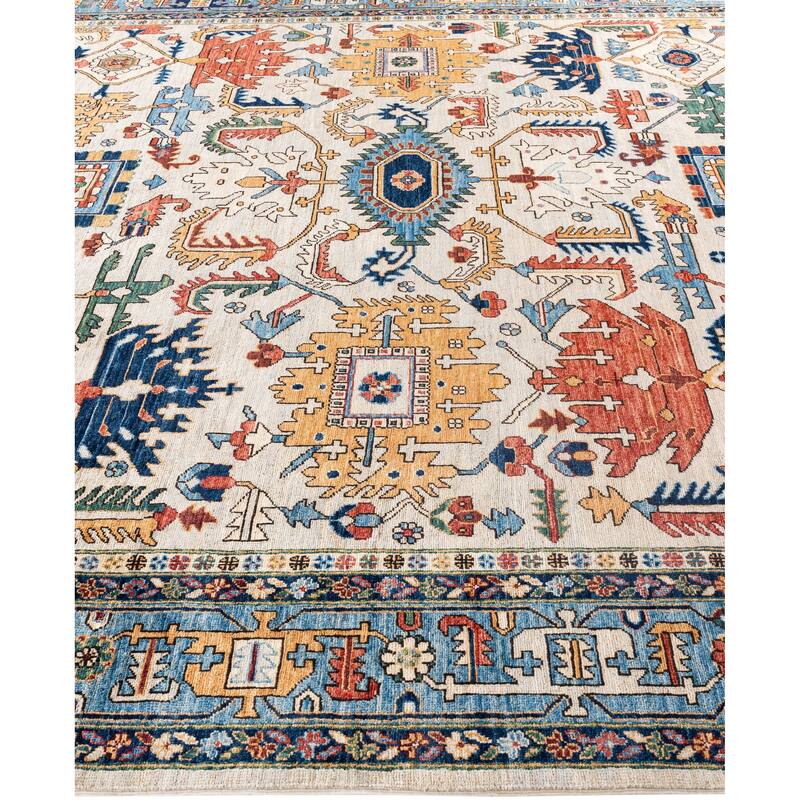 Serapi One-of-a-Kind Hand-Knotted Area Rug - Ivory - 9' 1" x 12' 1"