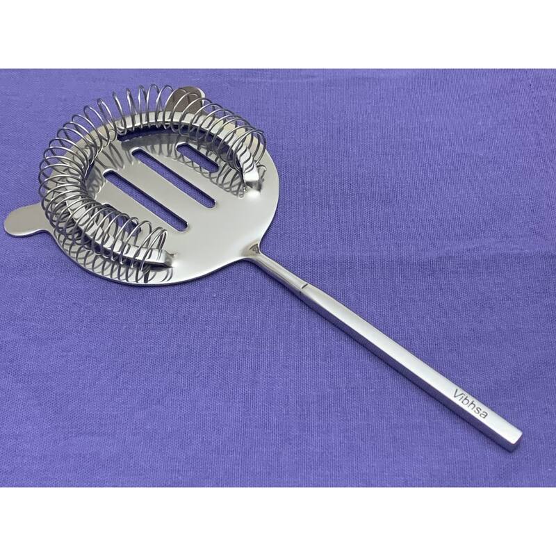 Vibhsa Bar Tools Accessories Bartending Kit set of 4 for Home Bar and Commercial Bars (Silver)