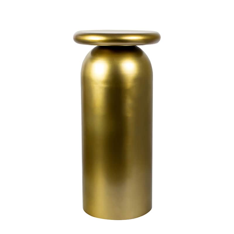 Oliver 22.75" Metal Sleek Cylinder Drink Table, by JONATHAN Y