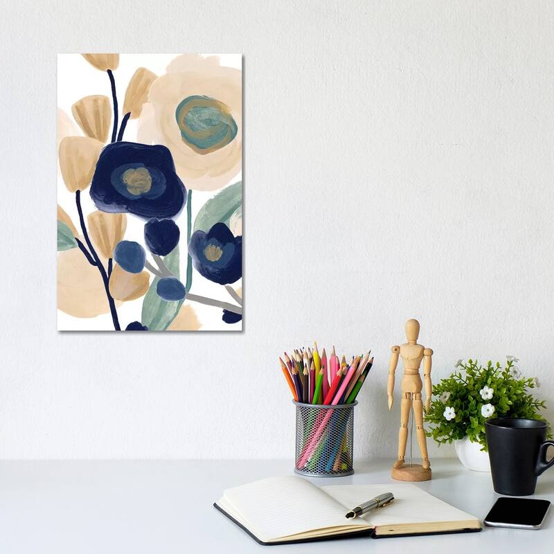 iCanvas "Blue Poppy Cascade I" by June Erica Vess Canvas Print - 12x8x0.75