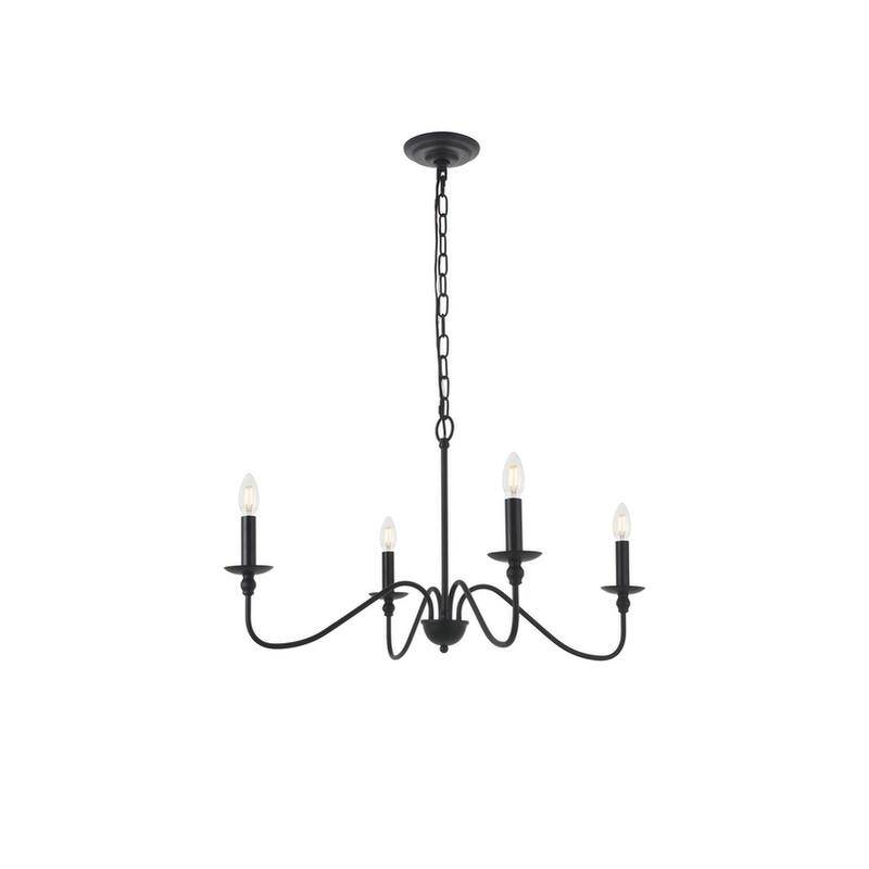 Rohan 4 light Matte Black Pendant