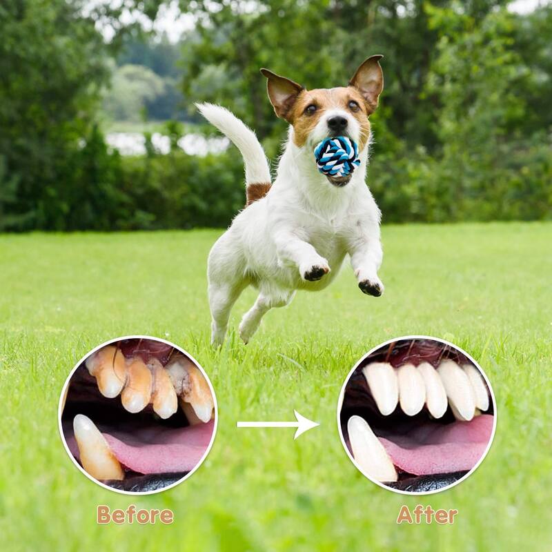 Dog Rope Toys with Interactive Ball, Heavy Duty Dog Rope Toy for Large and Medium Aggressive Chewers, Tug of War Dog Toy