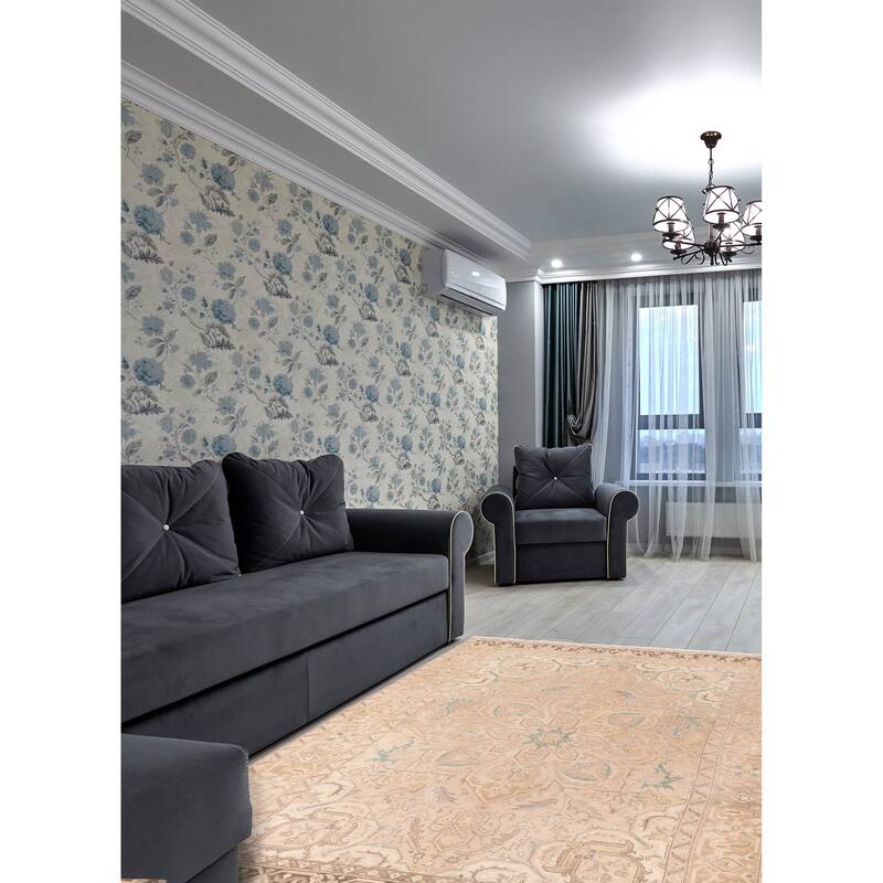 ECARPETGALLERY Hand-knotted Sarabi Tan Wool Rug - 6'6 x 9'5