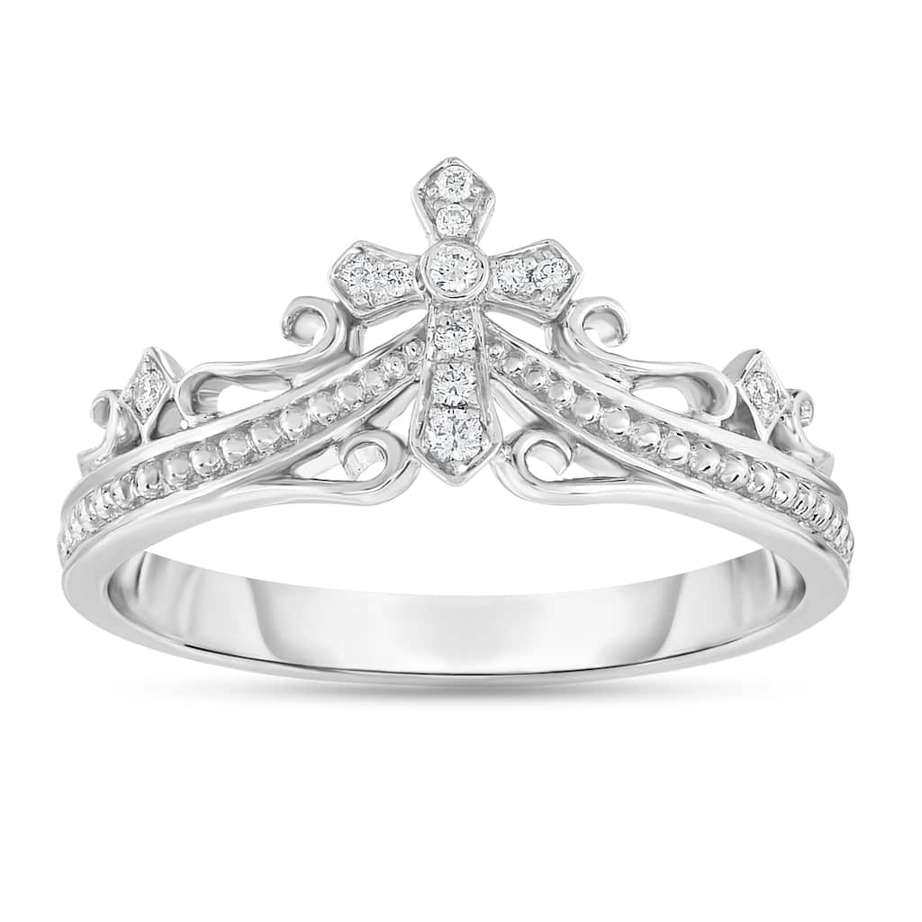 Calista - 1/20 Cttw Natural Diamond 10KT White Gold Ring