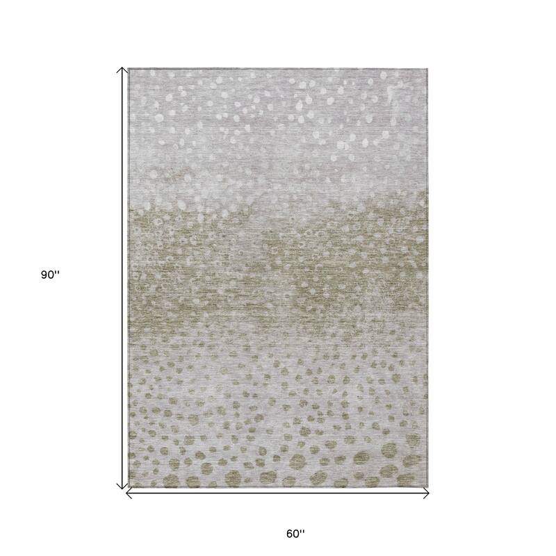HomeRoots Abstract Transitional Rectangle Outdoor Rug