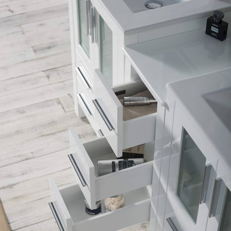 Blossom Sydney 60" Solid Wood Double Sink Bathroom Vanity with Cabinet