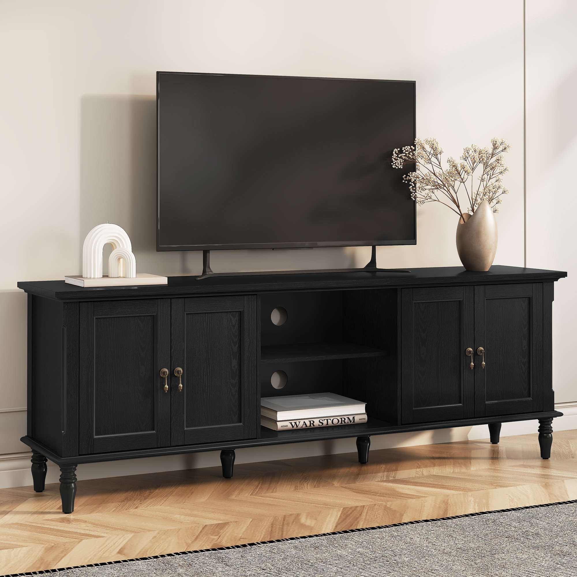 67''Vintage TV Stand for TVs Up to 75"