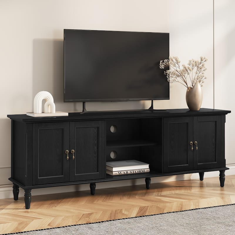 67''Vintage TV Stand for TVs Up to 75" - Black
