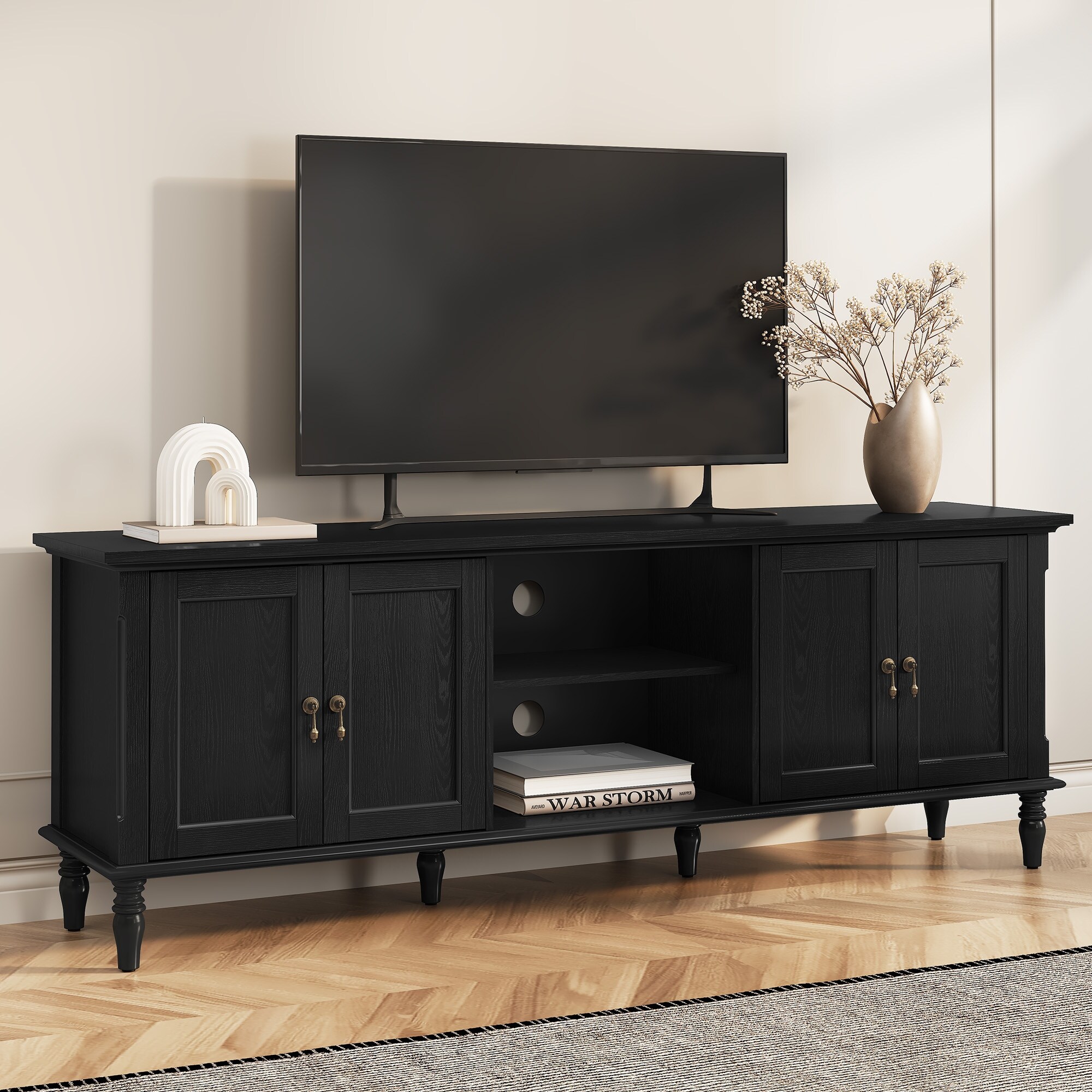67''Vintage TV Stand for TVs Up to 75